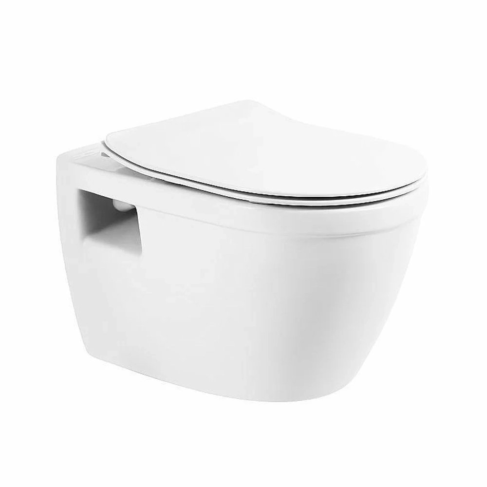 Унитаз подвесной BelBagno Loto BB070CHR/SC безободковый, с крышкой микролифт, с инсталляцией и кнопкой хром