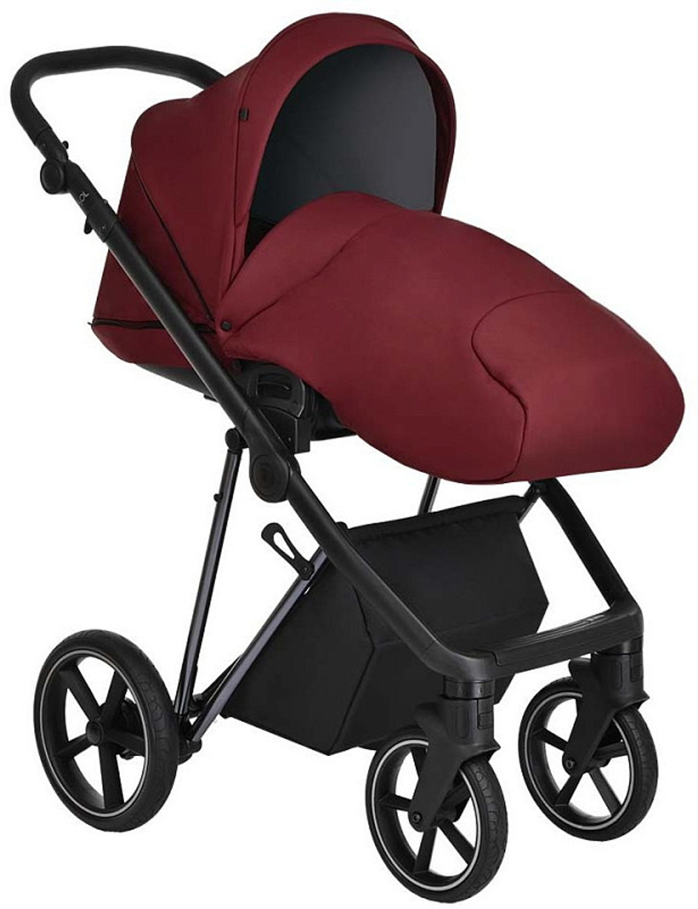 Детская коляска Roan Sol Luxury 3 в 1 с автокреслом Tutis Elo Black RSL/4041 Porto/Nikiel