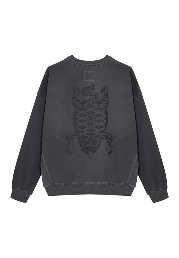 Толстовка Вареная Dyed Tiger серая - фото 2