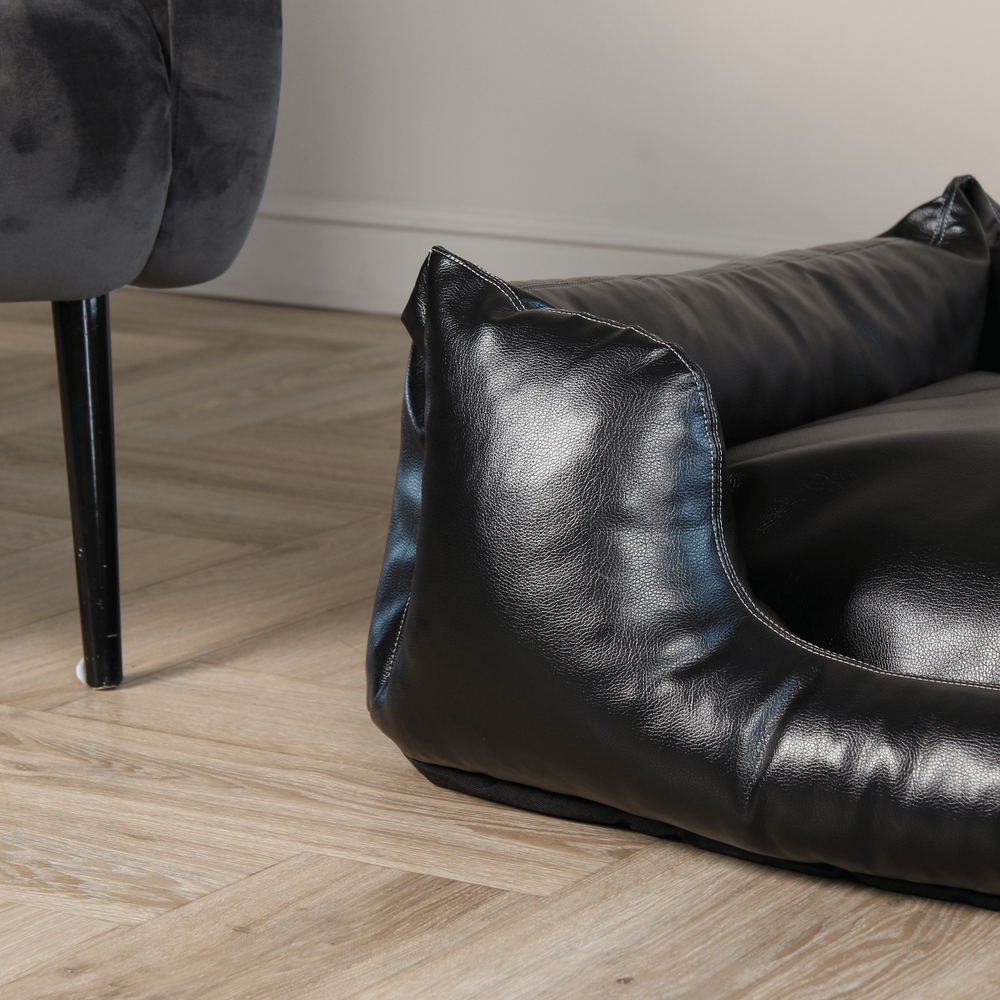 Лежанка со съемных чехлом из экокожи разборная для средней собаки размер L Царь-Лежанка Lapalandia