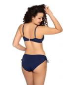 Купальный лиф со вставками из ткани с медным отливом (Размер: 95C) (Цвет: темно-синий)