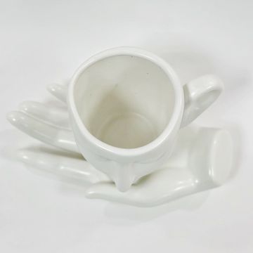 Чайная пара "Руки"  белая, 260 мл