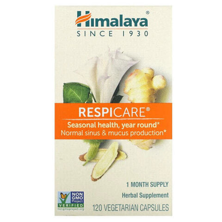 Растительные экстракты и настойки Himalaya, RespiCare, 120 вегетарианских капсул