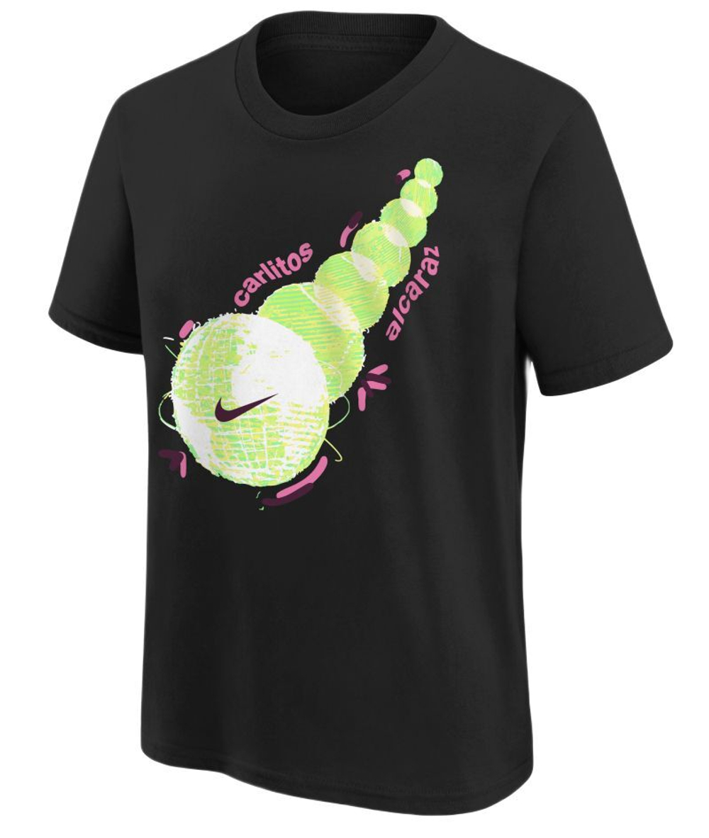 Детская теннисная футболка Nike Boys Court Tennis Carlos Alcaraz - black