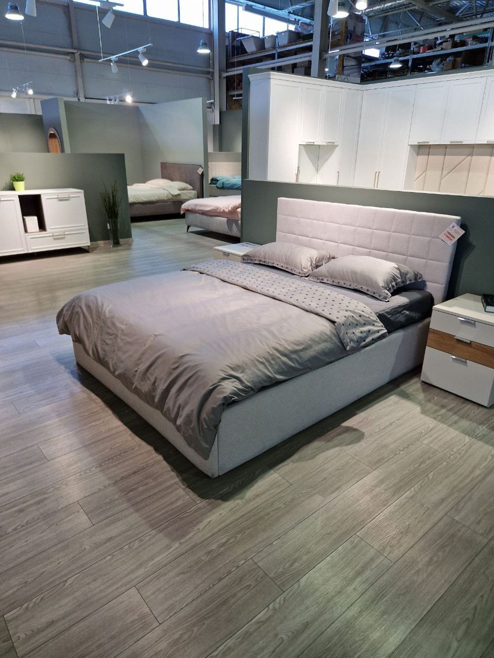кровать Лурдес (с.м. 160*200) Runa light beige, ВариантКроя1