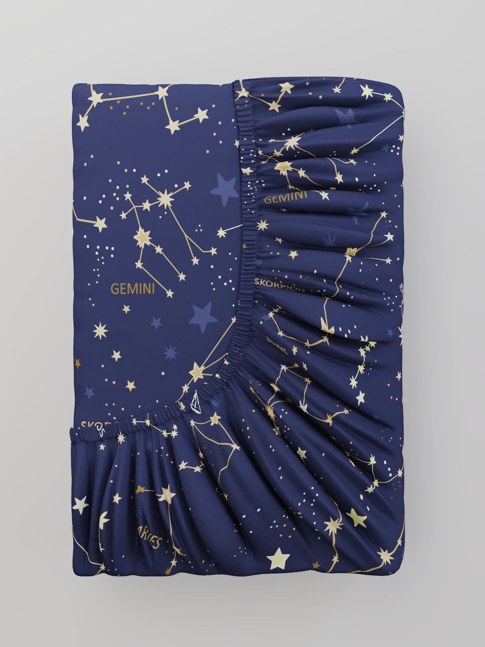 Простынь на резинке Сказка "Созвездия" 90х200 см