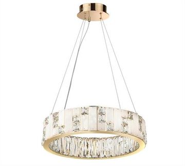 5072/60L HALL ODL24 615 золото/прозрачный/белый/металл/хрусталь/алебастр Люстра LED 46W 3700K CROSSA