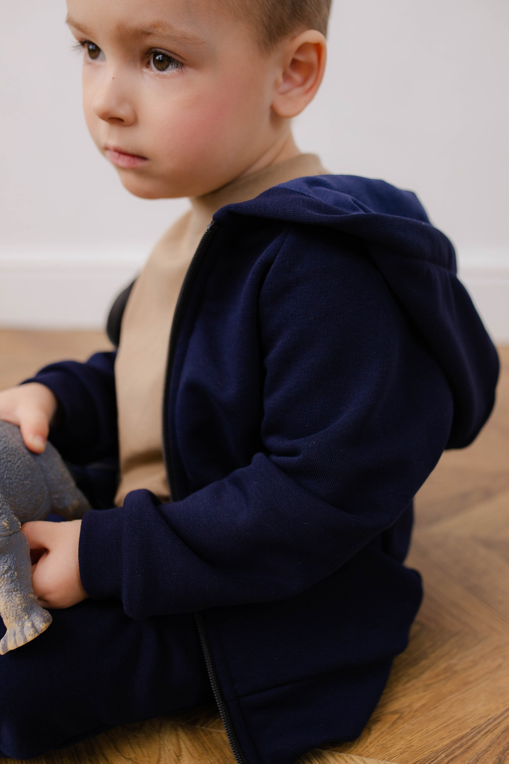 Костюм из футера петля (темно-синий)