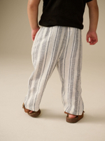 Брюки льняные широкие для мальчика Next E44-880, Молочный