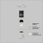 Встраиваемый светильник Maytoni  DL124-10W-2.7K-TRS-W