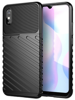 Ударопрочный чехол черного цвета на Xiaomi Redmi 9a, серия Onyx от Caseport