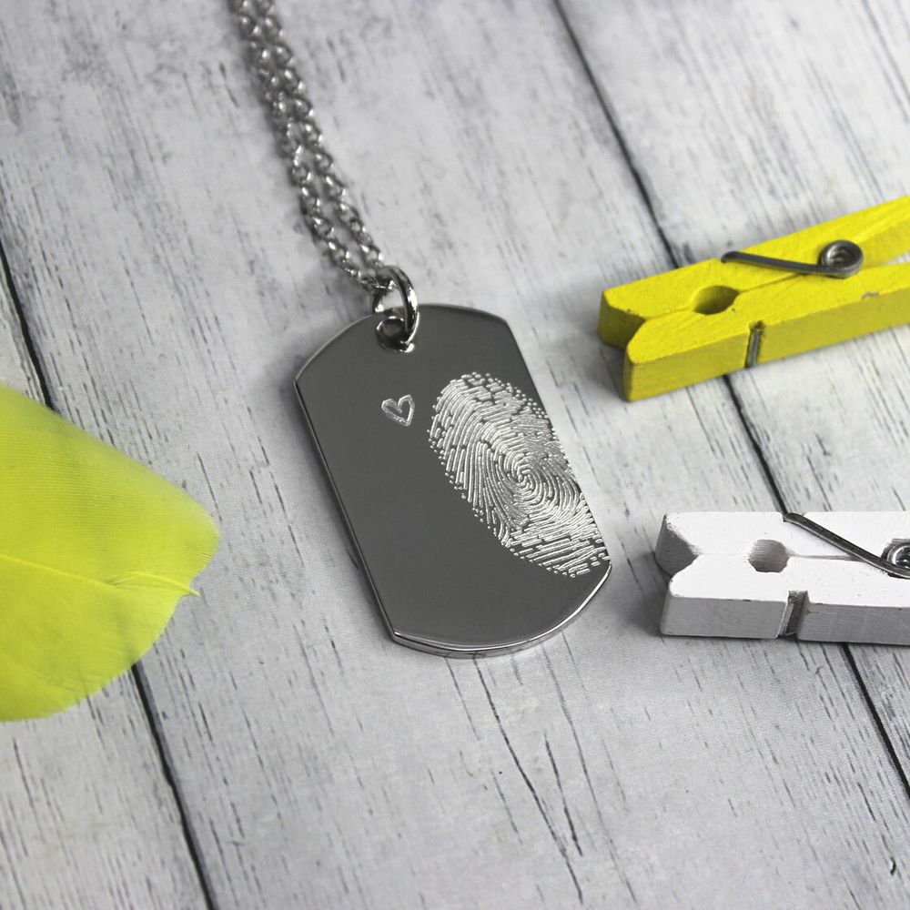 Жетон с гравировкой отпечатка пальца на заказ