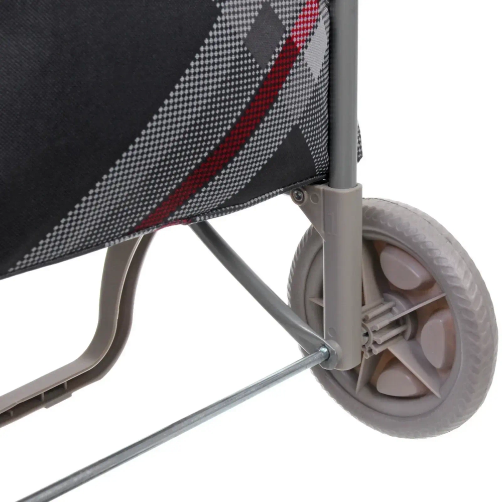 Тележка хозяйственная с сумкой (93*40*30см, колеса 15см,грузоподъемность до 40 кг) черная