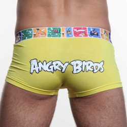 Мужские трусы хипсы желтые Angry Birds Yellow