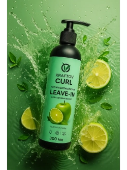 Несмываемым крем Leave-in для кудрявых волос яблоко и лайм