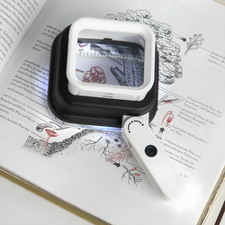Лупа Veber MG5055 измерительная с подсветкой на книге, подсветка работает