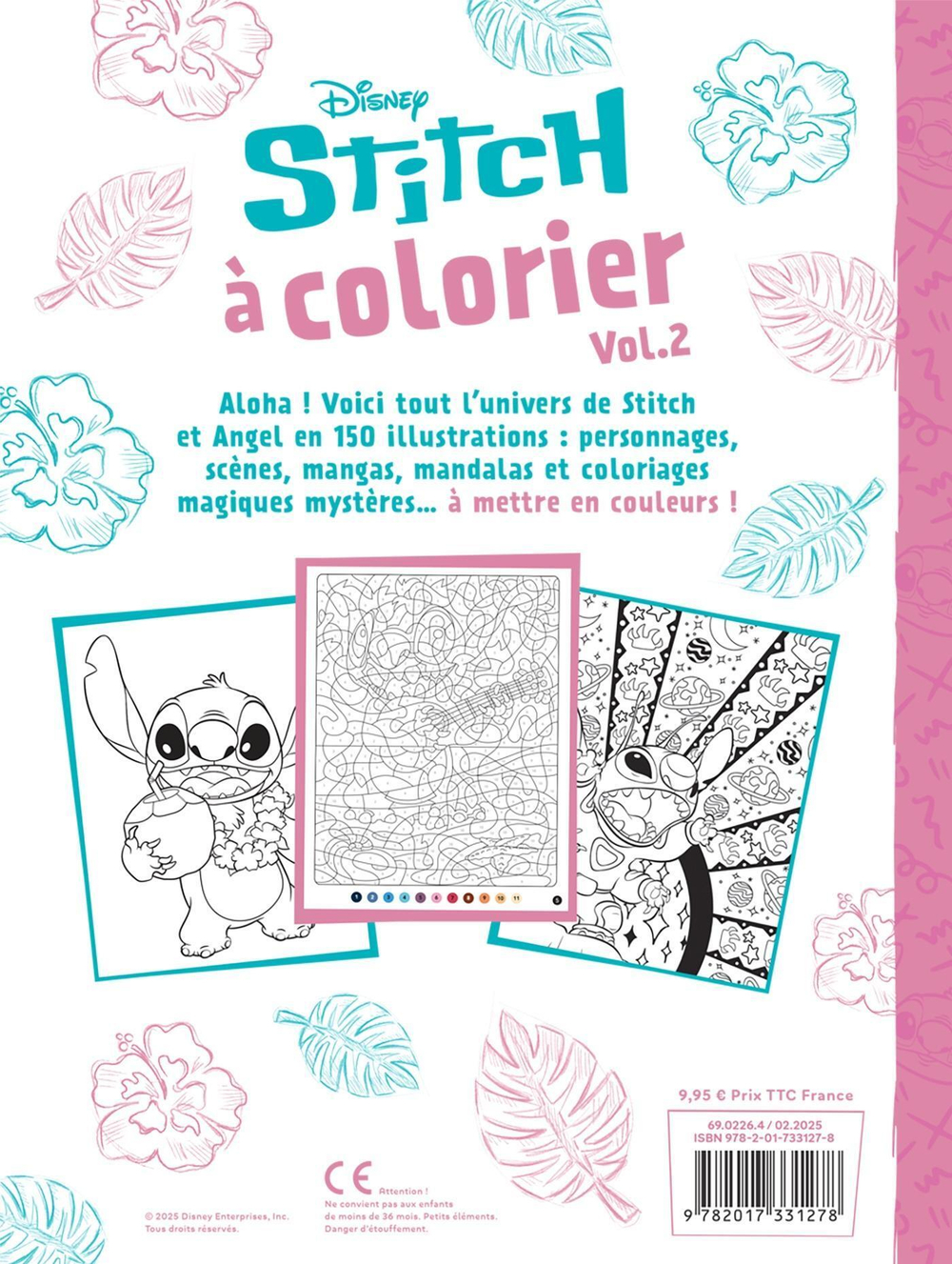 Hachette раскраска по номерам STITCH - Stitch à colorier - Vol. 2 - Disney