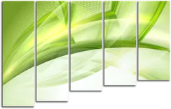 Модульная картина "Зеленые линии"