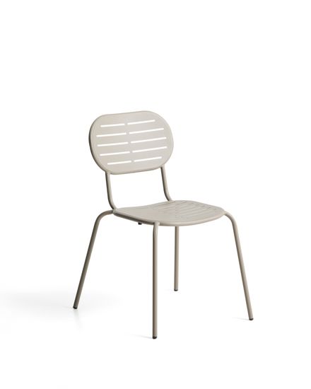 Уличный стул Brai из оцинкованной стали бежевого цвета