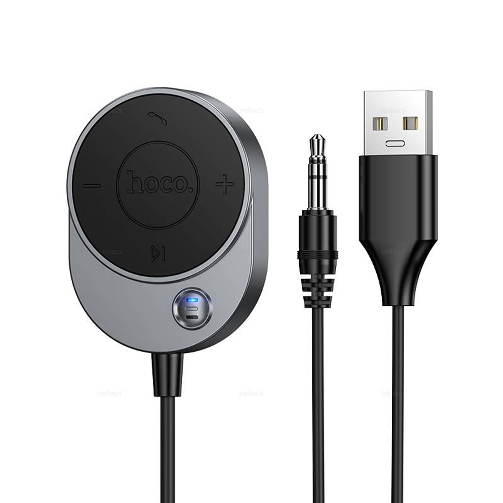 Bluetooth Aux адаптер HOCO E150 1.5м (черный)