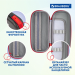Пенал BRAUBERG 1 отделение 1 откидная планка EVA 22х10х5 см "Next level" (2 штуки в упаковке)