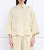 Льняная рубашка ANGORA Max Mara Leisure - бежевый(311103366)