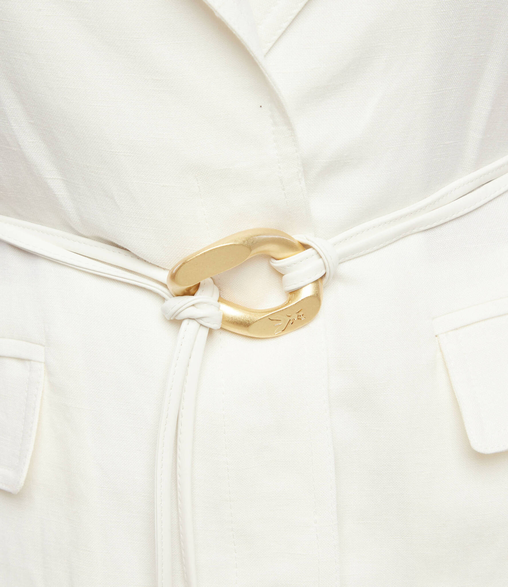 льняное платье Patrizia Pepe - кремовый(2A2356 A052)