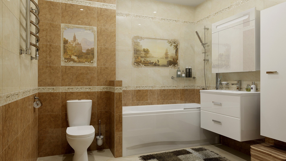Rotterdam beige decor 01 300х500 (1-й сорт)