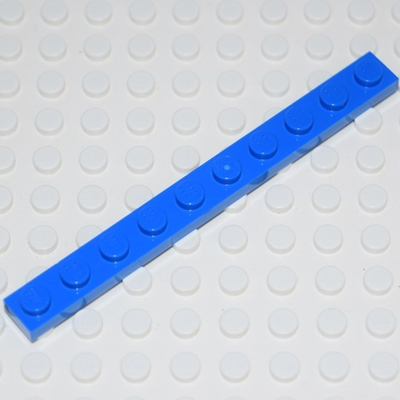 Lego 50шт Плитка 1x10 (синяя) 447723