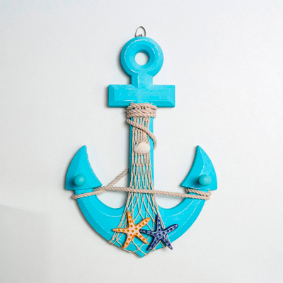 Крючки декор дерево "Якорь с сетью" 5478306