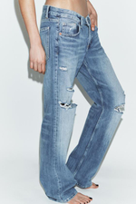 Джинсы TRF с низкой талией и широкими брючинами - ZARA