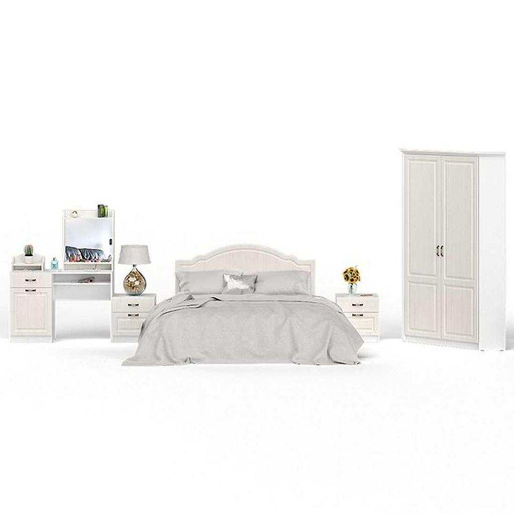 Спальня Ливерпуль вар.7 Белый/Ясень ваниль