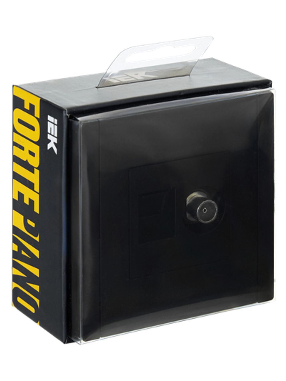 FORTE&PIANO Розетка двойная TV+RJ45 кат.6 FP137 черный IEK