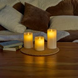 ULD-F065 WW RC CANDLE SET3 Фигура светодиодная Свеча на батарейках 2AA не в-к. в составе набора из 3 штук. Диммируемая. 1 светодиод. Теплый белый свет. Пульт ДУ в-к. TM Uniel