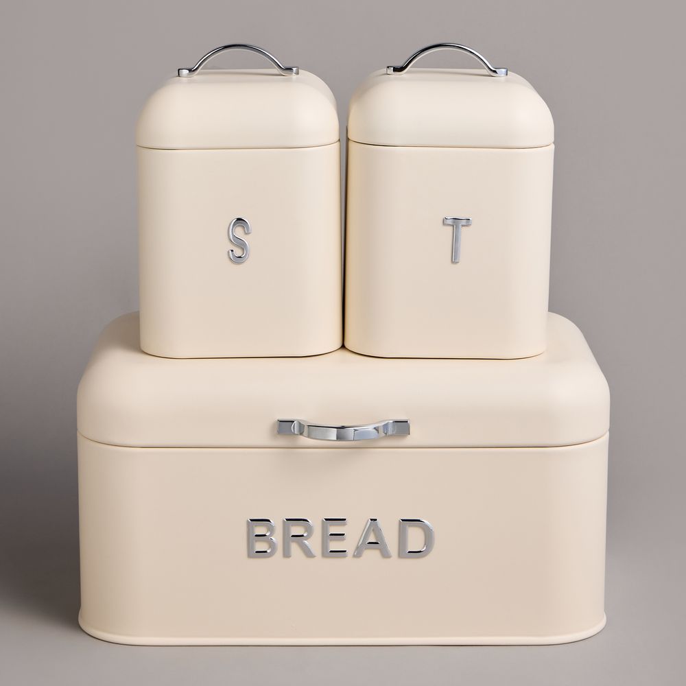 ХЛЕБНИЦА AGNESS 30Х19,5Х15,5СМ С 2-МЯ БАНКАМИ Д/СЫП. ПРОД. D11,5СМ, H16,5СМ
