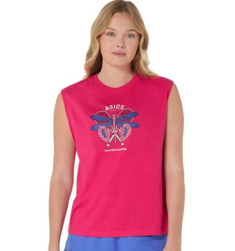 Женский топ теннисный Asics Game Seasonal Graphic - bright rose