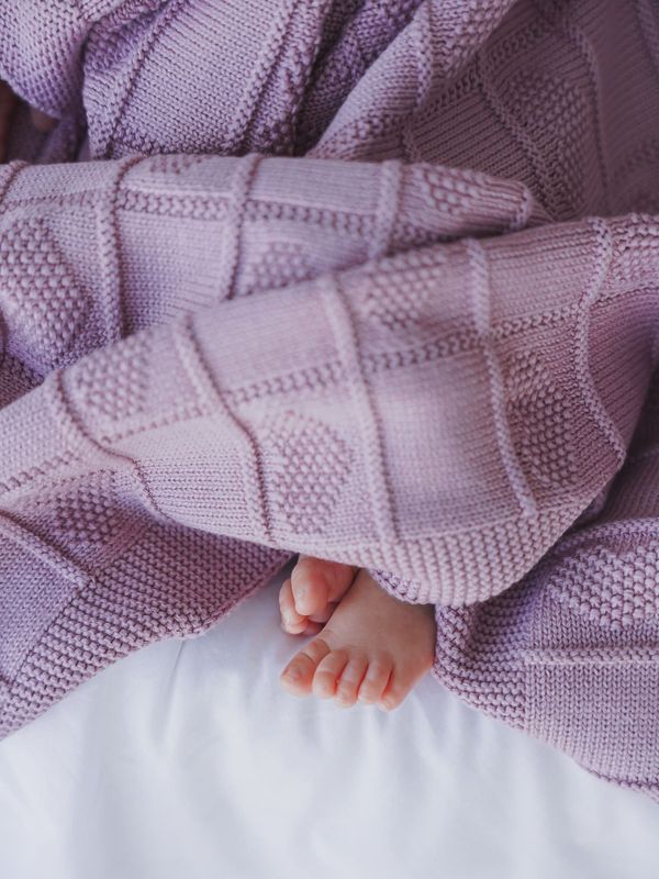 Плед вязаный хлопковый 