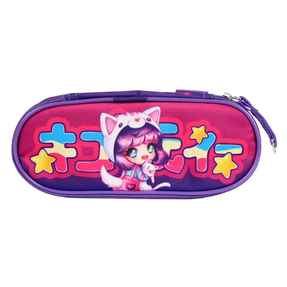 Пенал школьный 20.5х7.5х4 см "Чиби" (Феникс+)