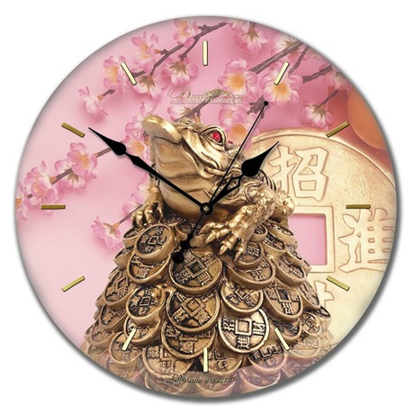 Настенные часы из стекла Династия 01-008 "Богатство"