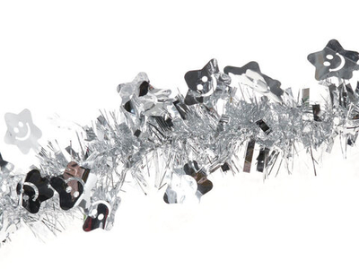 Мишура новогодняя 2м*7см "Звезды" микс цветов