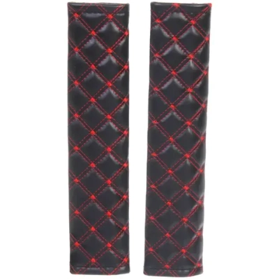 Накладка на ремень безопасности HJ-F002, 2 шт., черный-красный