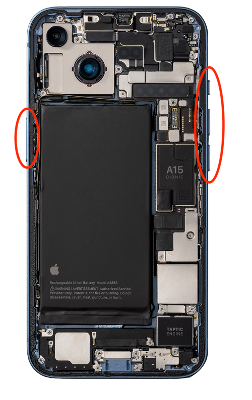 Ремонт кнопки громкости на iPhone 14 Plus