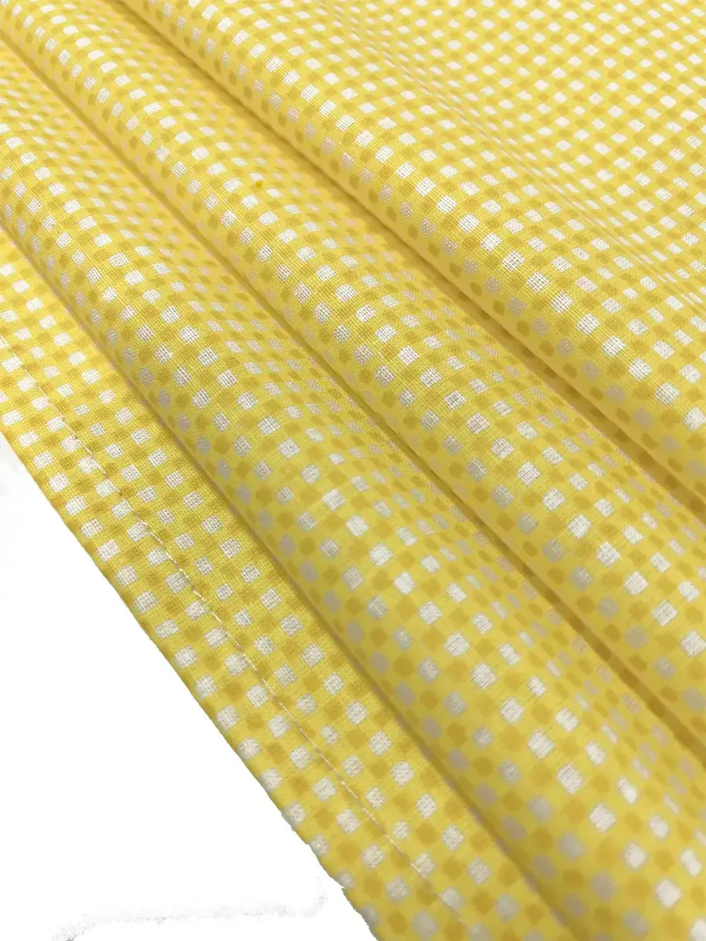 Наволочка комплект 2шт перкаль Сказка "Желтая клеточка" 40х40 см на молнии