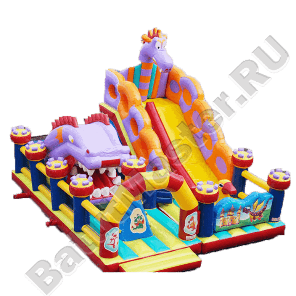 Большая надувная горка "Ящер 2"