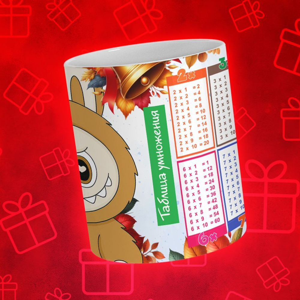 Лабубу с таблицей умножения