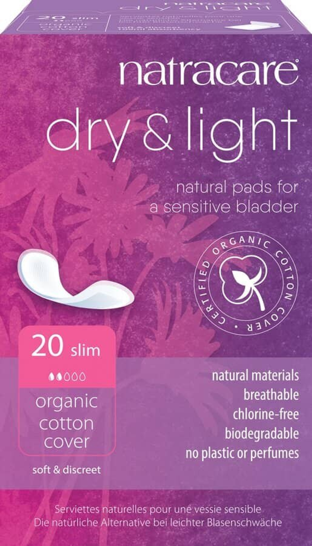 Тонкие прокладки от недержания Natracare (20 шт.)