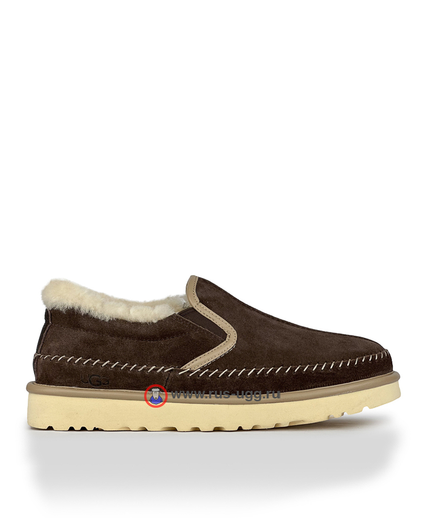 MEN'S STITCH SLIPPER - Chocolate