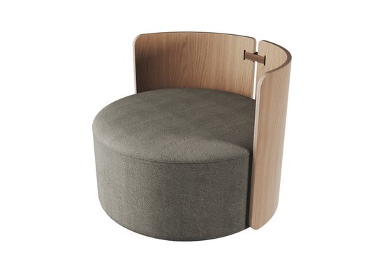 Кресло крутящееся Lagom 800 цвет капучино/натуральный дуб
