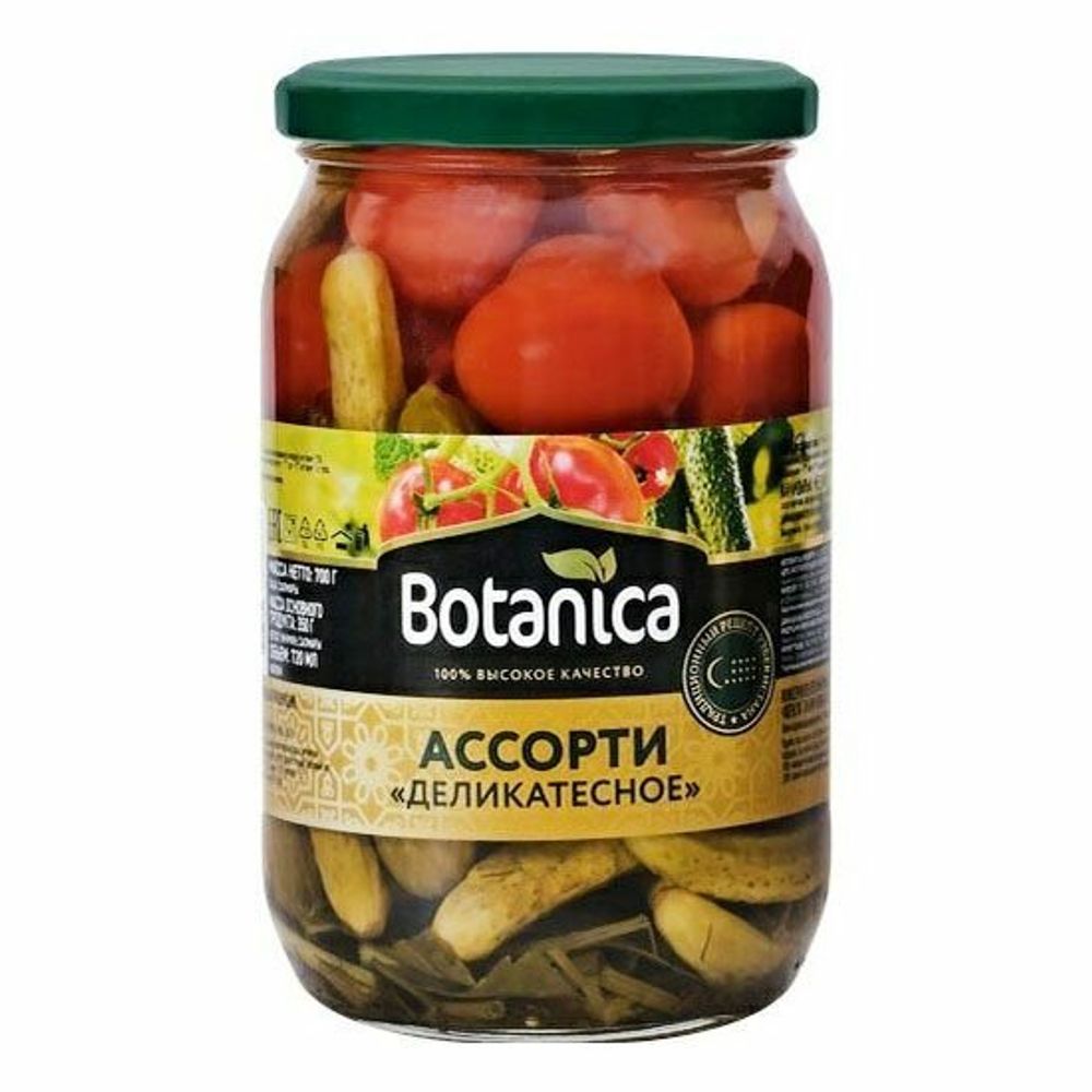 Ассорти деликатесное "Botanica" (чери и карнишоны) 720мл