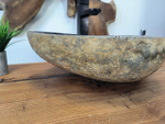 Раковина из речного камня RS-65785 44х33х15 из натурального камня